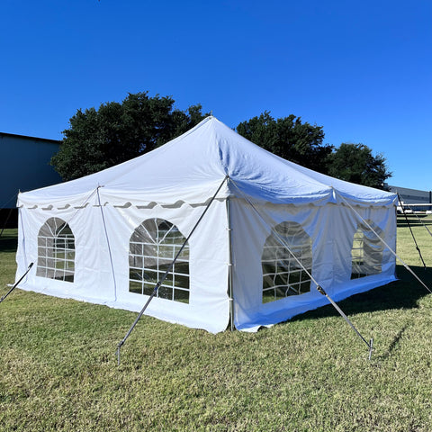 Fire Retardant (FR) PVC Pole Tent - 20'x20'